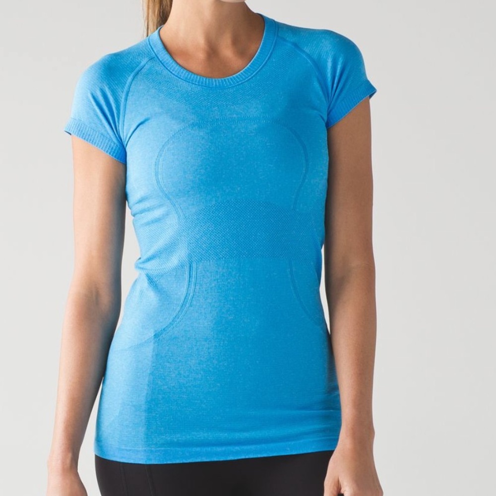 Blue lululemon swiftly tech tee